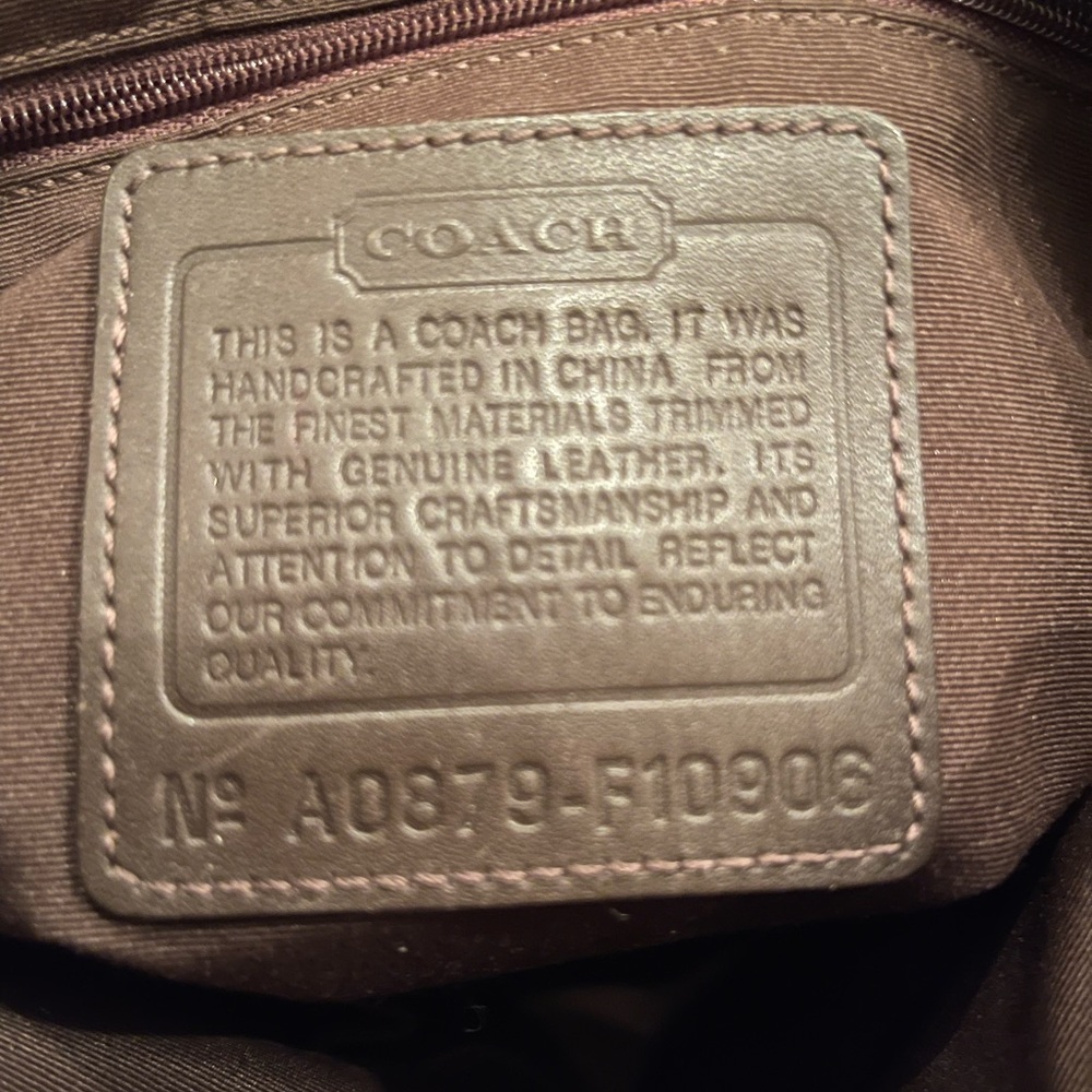 New! Coach signature soft brown with leather trim - Picture 5 of 5